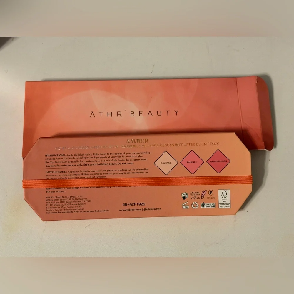 ATHR Beauty Crystal Charged Cheek Palette New